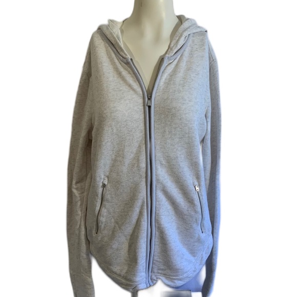 Athleta Jackets & Blazers - Athleta Grey Full Zip Hoodie Jacket
